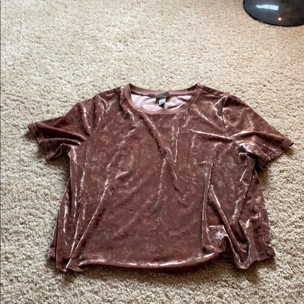 velvet crop top